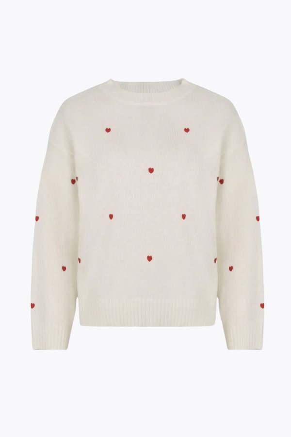 Heart Embroidered Sweater