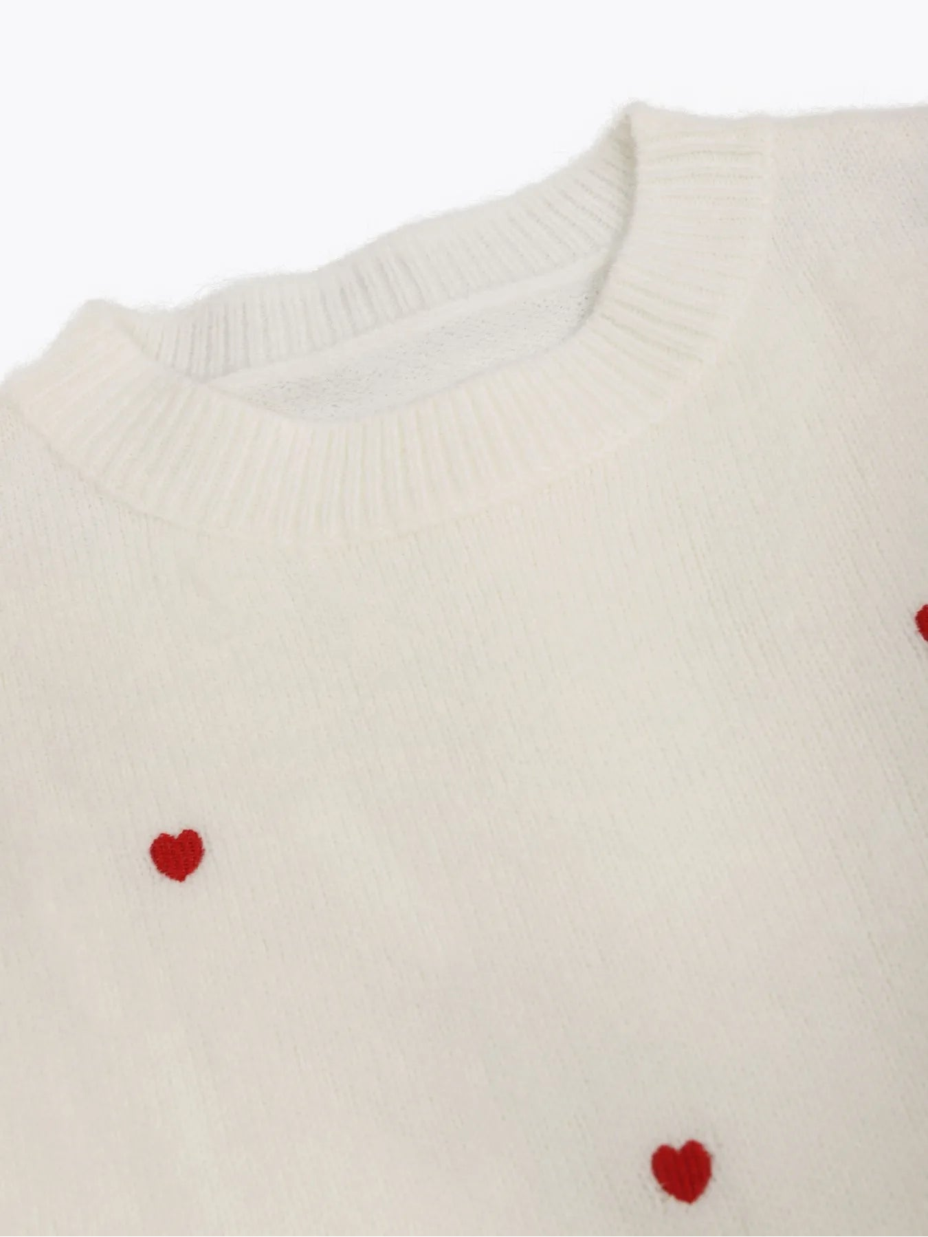 Heart Embroidered Sweater