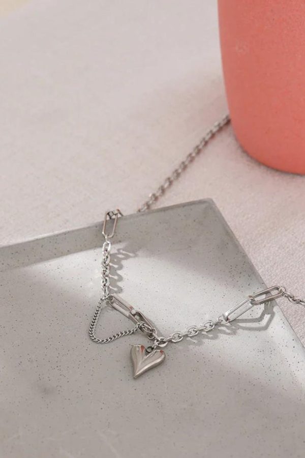 Heart Necklace & Bracelet Set