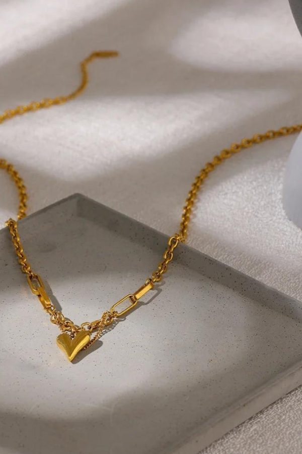 Heart Necklace & Bracelet Set