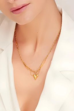 Heart Necklace & Bracelet Set