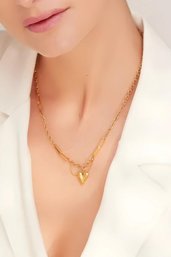 Heart Necklace & Bracelet Set