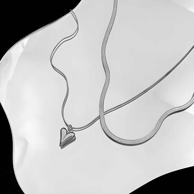 Heart Necklace Set