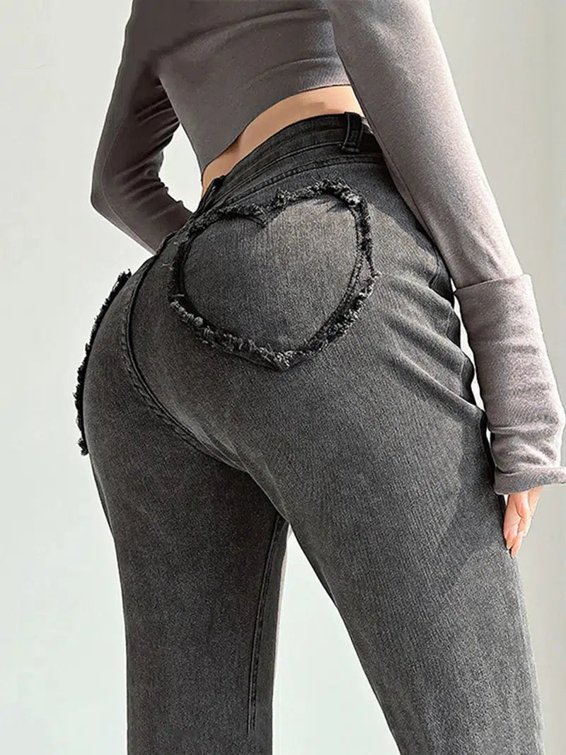Heart Pocket Flare Jeans Heart Pocket Flare Jeans