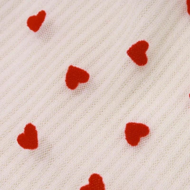 Heart Ribbed Tube Top Heart Ribbed Tube Top