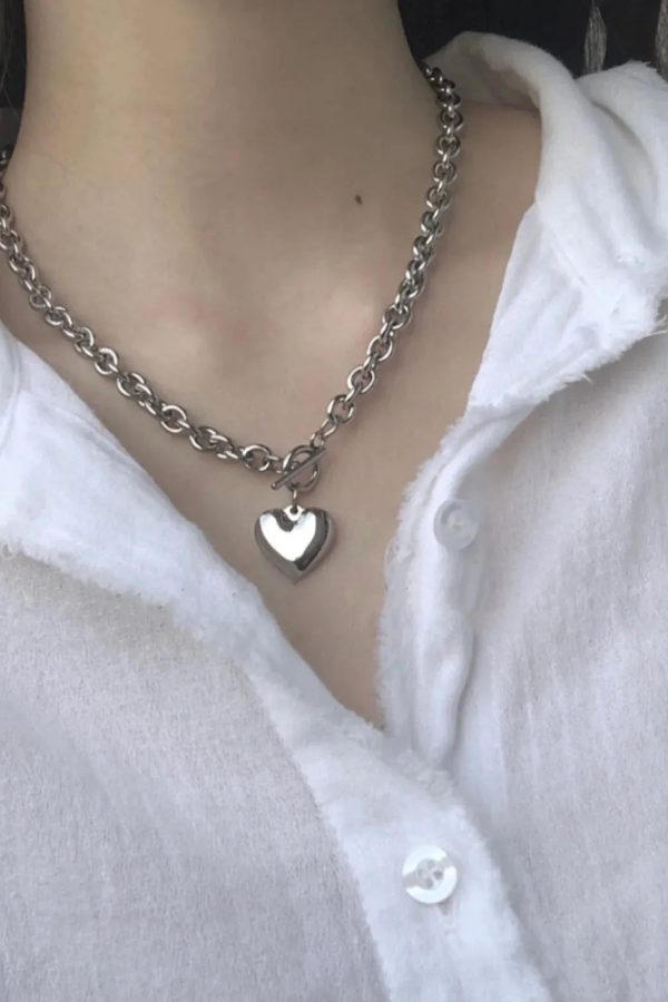 Heart Toggle Clasp Necklace