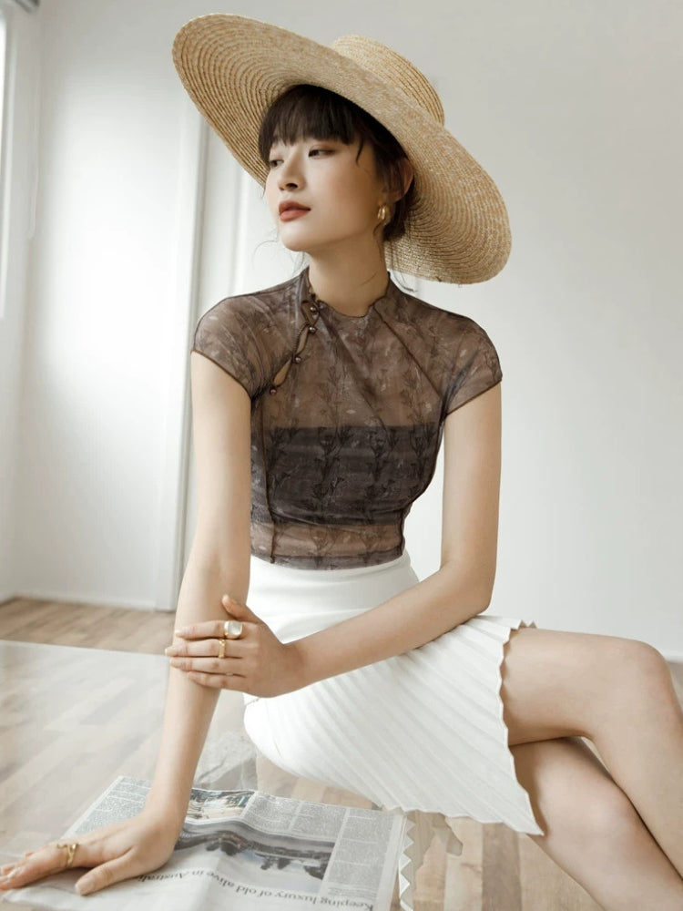 High Neck Mesh Top High Neck Mesh Top