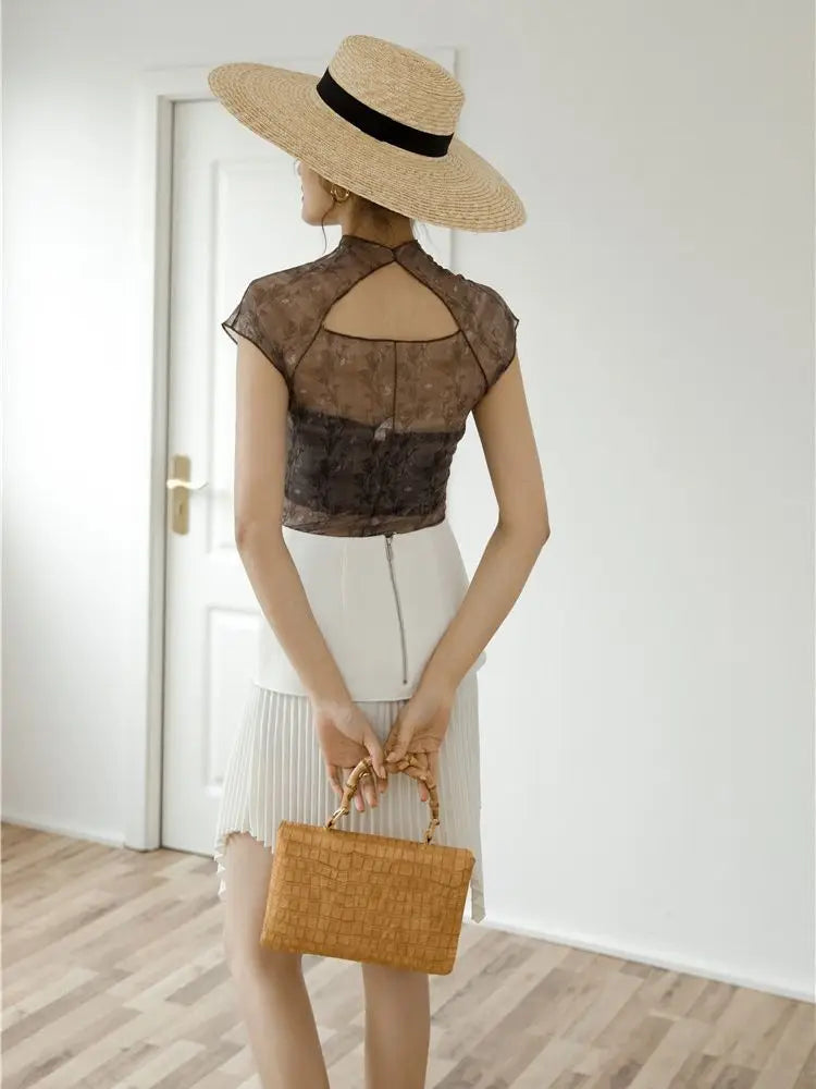 High Neck Mesh Top High Neck Mesh Top