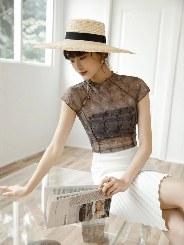 High Neck Mesh Top High Neck Mesh Top