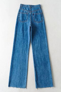 High Waist Casual Washed Jeans