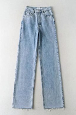 High Waist Casual Washed Jeans