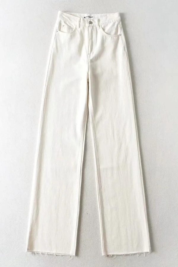 High Waist Casual Washed Jeans