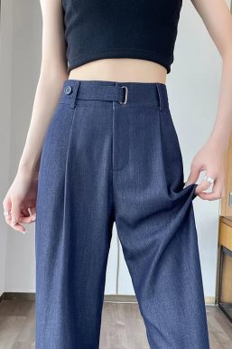 High Waist Straight Pants