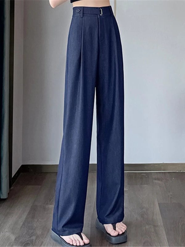High Waist Straight Pants