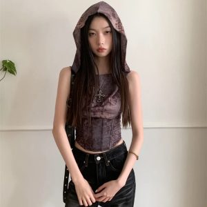Hooded Corset Top