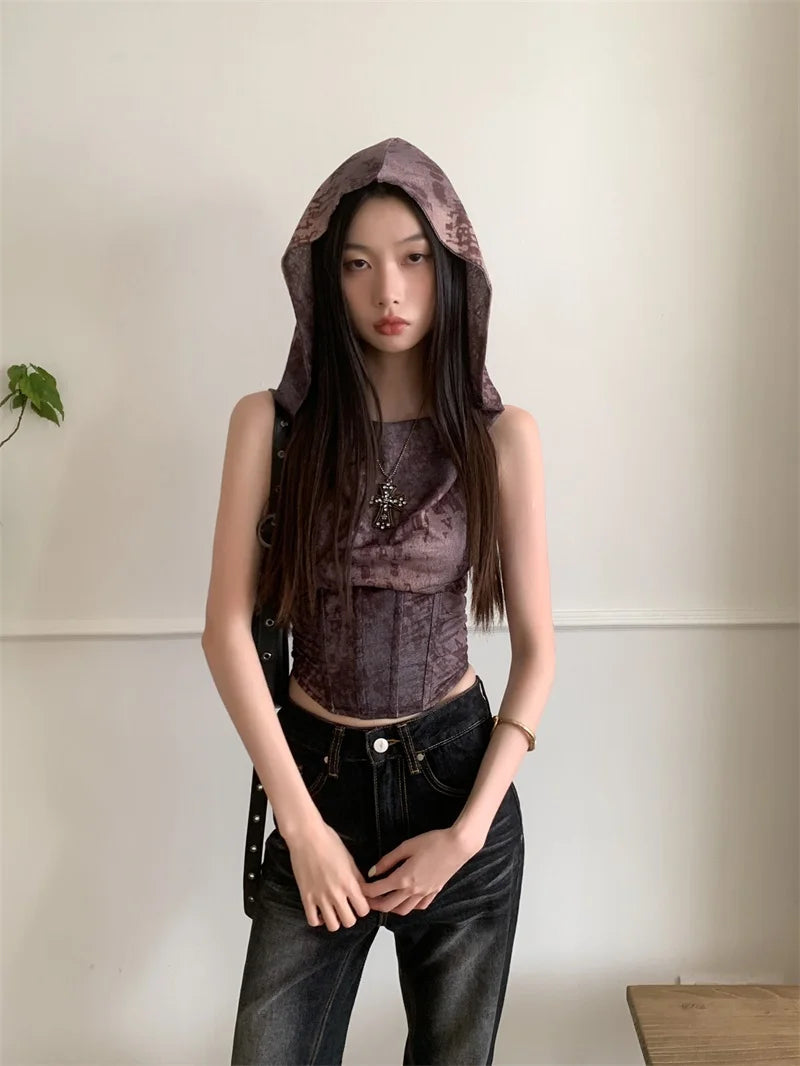 Hooded Corset Top Hooded Corset Top