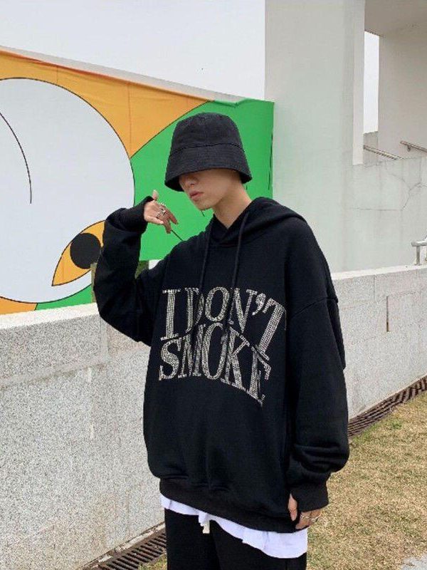 I Don't Smoke Rhinestone Hoodie