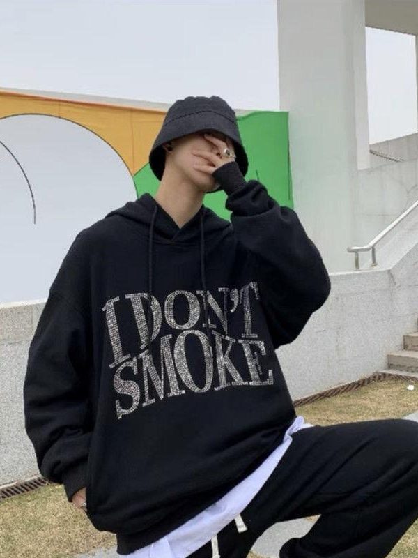 I Don't Smoke Rhinestone Hoodie