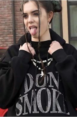 I Don't Smoke Rhinestone Hoodie