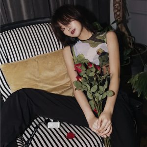 Illustrated Mesh Top