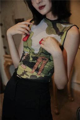 Illustrated Mesh Top