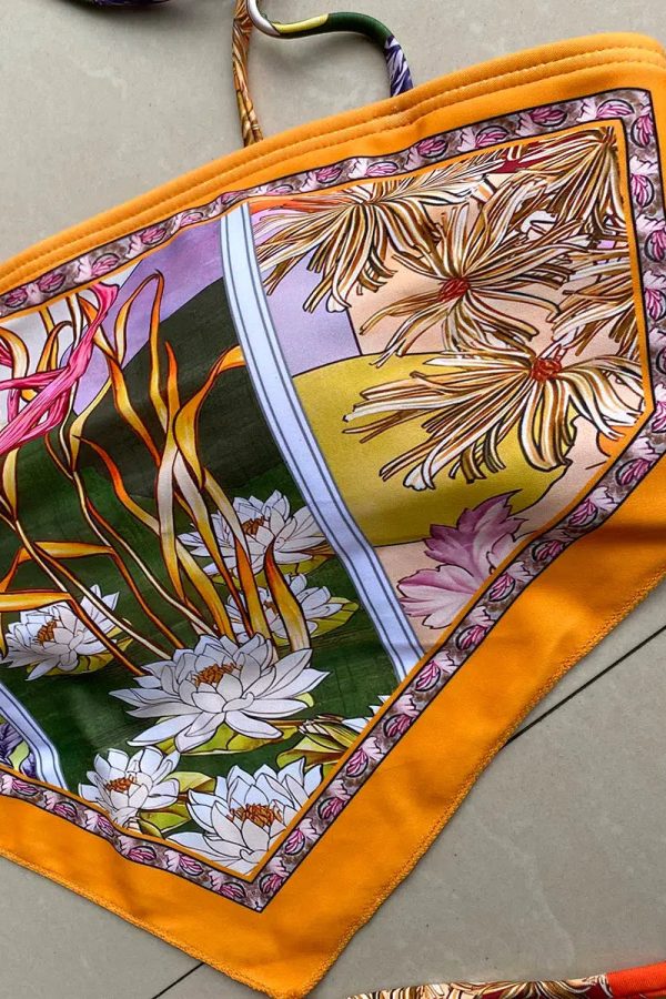 Indie Floral Bandana Scarf Bikini Set