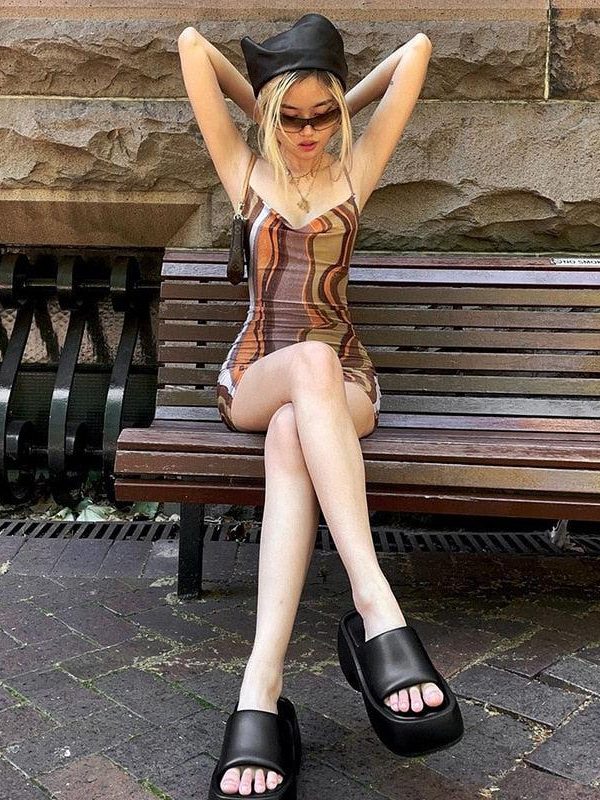 Indie Mesh Bodycon Mini Dress