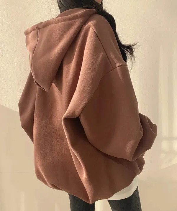 Indie Oversized Zip Up Hoodie