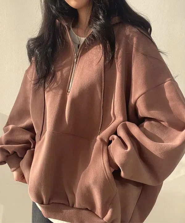 Indie Oversized Zip Up Hoodie