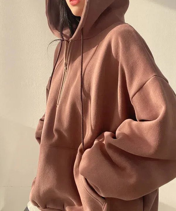 Indie Oversized Zip Up Hoodie