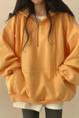 Indie Oversized Zip Up Hoodie