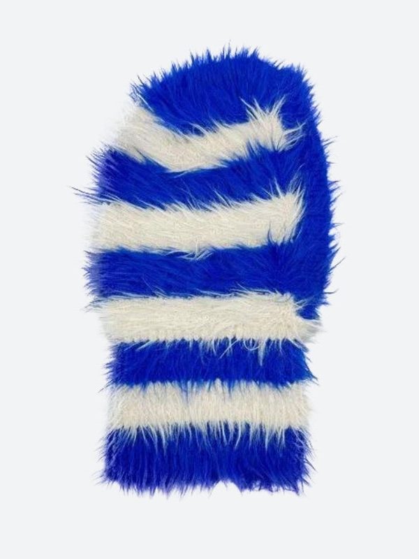 Indie Striped Fluffy Balaclava