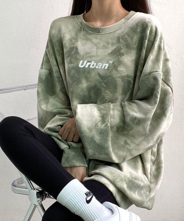 Indie Urban Print Longline Sweatshirt