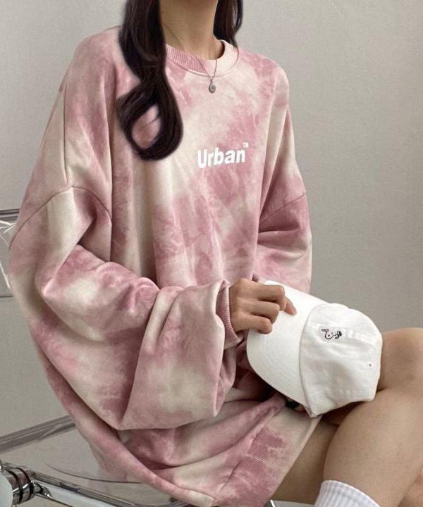 Indie Urban Print Longline Sweatshirt