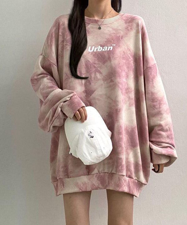 Indie Urban Print Longline Sweatshirt