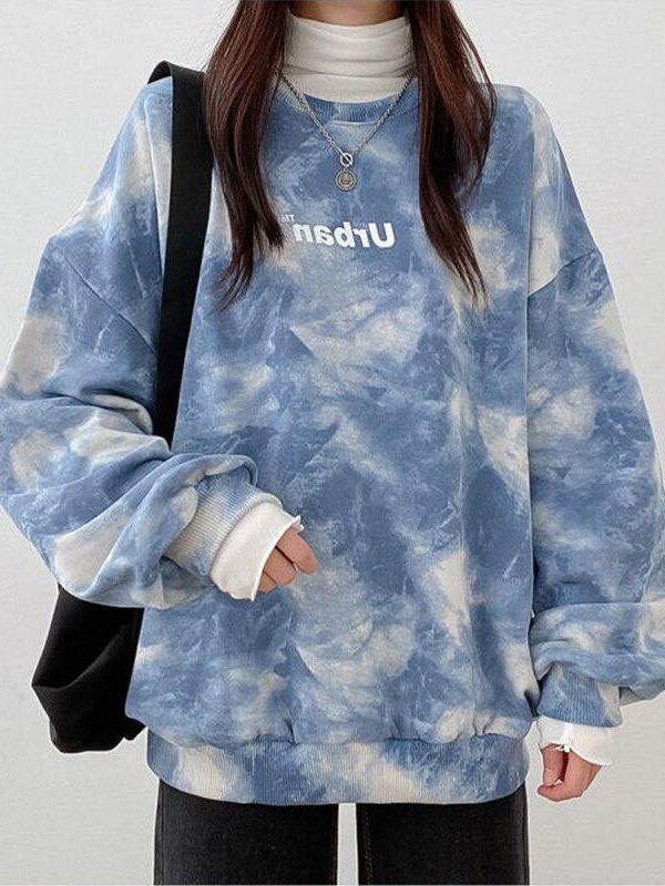 Indie Urban Print Longline Sweatshirt