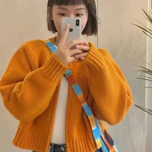 Indie Zip Up Knitted Cardigan