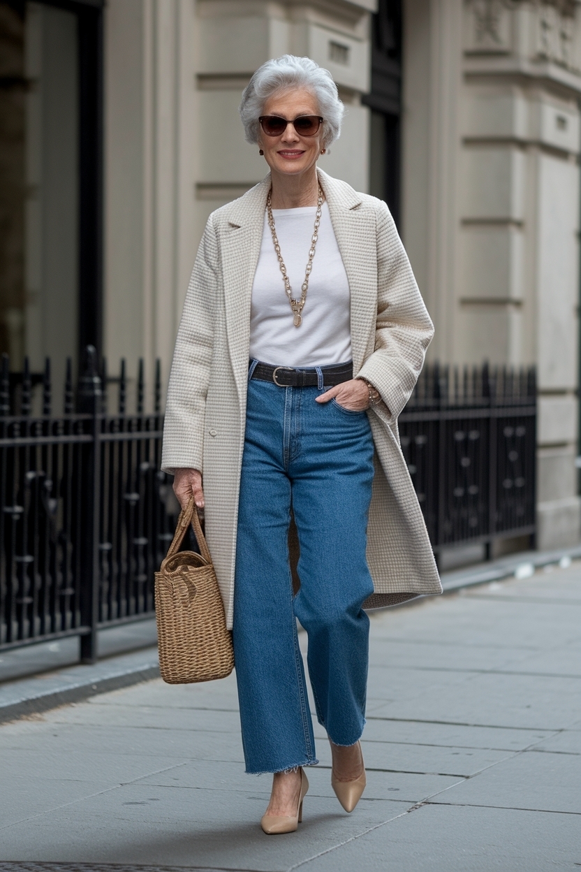 Jeans Outfit for Women Over 60: Modern and Classy Looks outfit idea