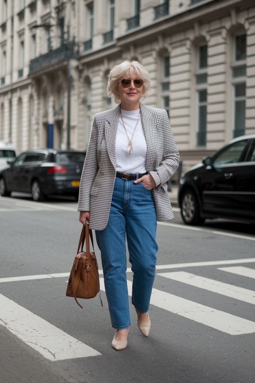 Jeans Outfit Over 50: Stylish Looks for Older Women Plus SI outfit idea