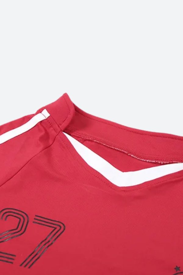 Jersey Top & Shorts Two Piece Set