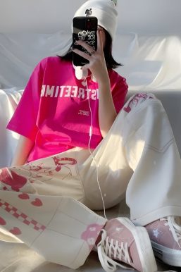 Kawaii Anime Girl Printed Pants