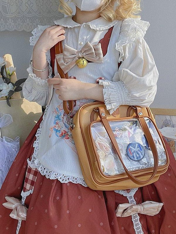 Kawaii Bear, Rabbit, Cat Square Student Ita Bag