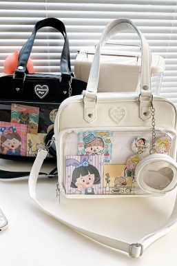 Kawaii Candy Color Ita JK Lolita PU Crossbody Shoulder Bag