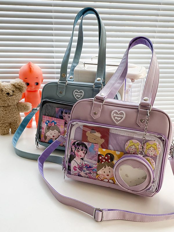 Kawaii Candy Color Ita JK Lolita PU Crossbody Shoulder Bag
