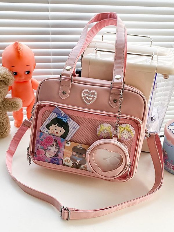 Kawaii Candy Color Ita JK Lolita PU Crossbody Shoulder Bag