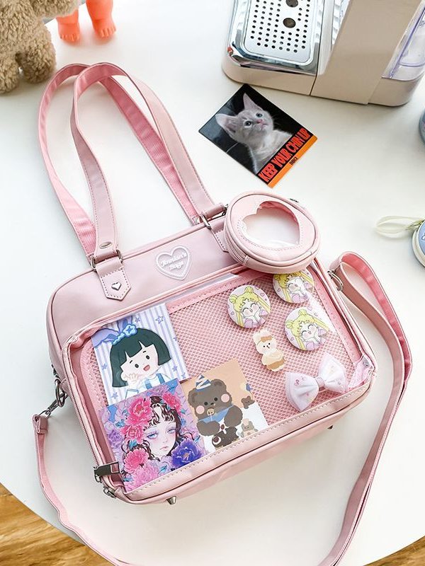 Kawaii Candy Color Ita JK Lolita PU Crossbody Shoulder Bag