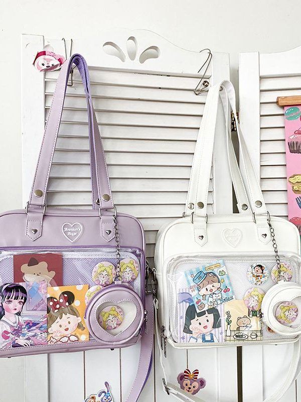Kawaii Candy Color Ita JK Lolita PU Crossbody Shoulder Bag