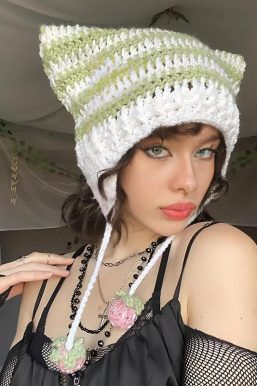 Kawaii Cat Ear Knitted Beanie