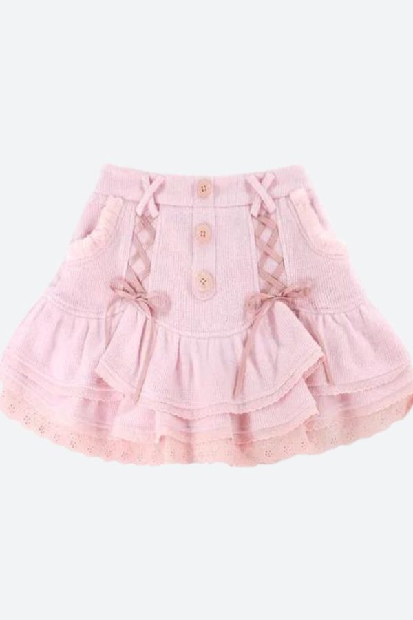 Kawaii Ruffled Layered Lace Mini Skirt