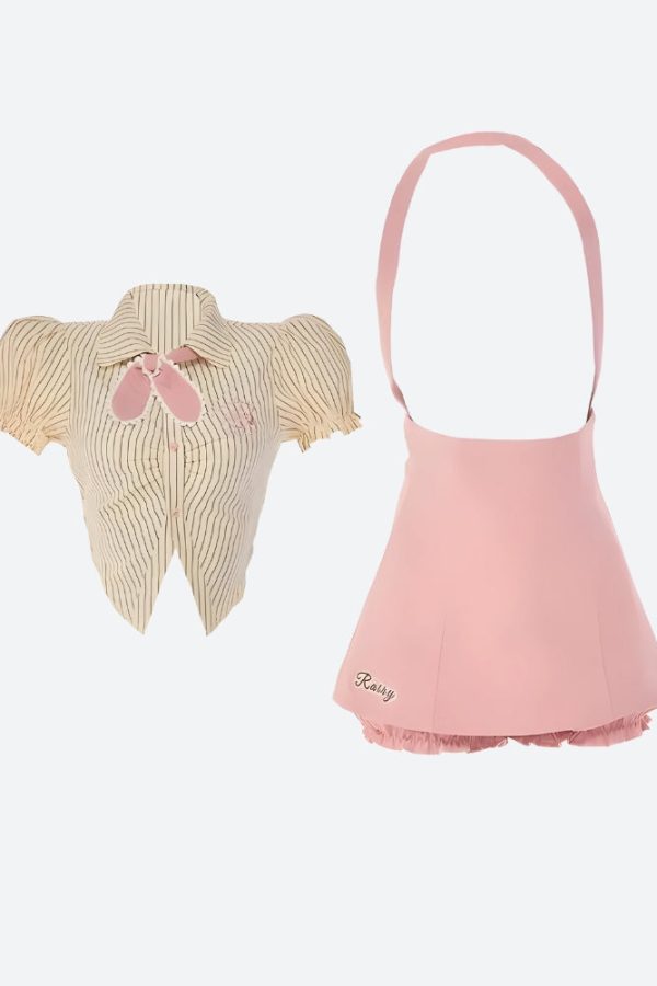 Kawaii Shirt & Skort Two Piece Set